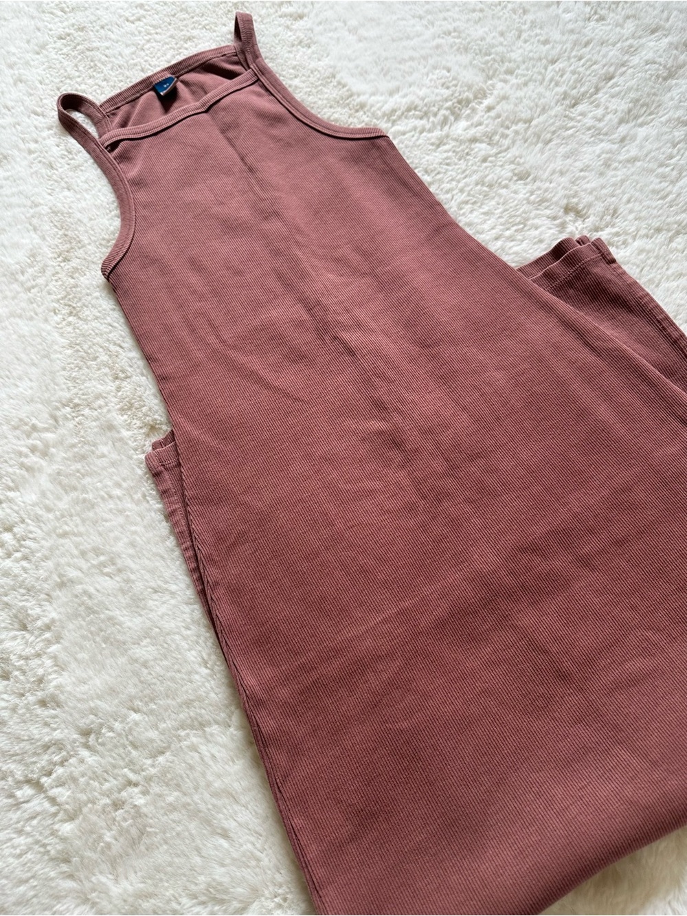 Old Navy Dusty Brown Ribbed Tank Midi Dress XS - Picture 5 of 11